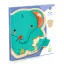 Djeco Puzzlo Elephant 14 darabos fa puzzle kék dobozban, zöld elefántos mintával