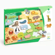   Djeco Formaillesztő, formaberakó - Állati formák - Puzzlo Animo