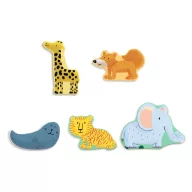   Djeco Formaillesztő, formaberakó - Állati formák - Puzzlo Animo