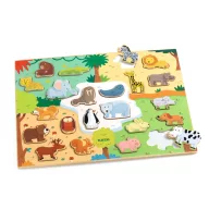   Djeco Formaillesztő, formaberakó - Állati formák - Puzzlo Animo