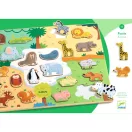 Djeco Puzzlo Animo állatos formaillesztő gyerekeknek 2 éves kortól