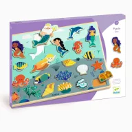 Djeco Puzzlo Sea tengeri állatos fa formaillesztő játék 2 éves kortól