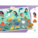 Djeco Puzzlo Sea tengeri állatos fa formaillesztő játék 2 éves kortól
