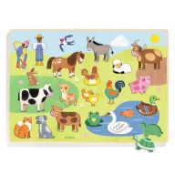   Djeco Formaillesztő, formaberakó - Tanyán - Puzzlo FarmAnimo