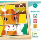 Djeco Animoroll állatos kockakirakó forgatható elemekkel 2 éves kortól