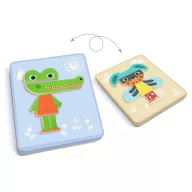   Djeco Mágneses képkirakó - Variációk 12 állatra - Inzebox Mix Animals