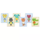 Djeco Inzebox Mix Animals mágneses képkirakó készlet 12 állattal