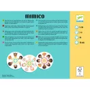 Djeco Mimico kártyajáték doboza vicces illusztrált arckifejezésekkel