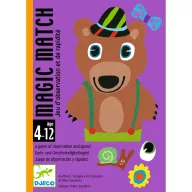 Djeco ArcHarc Magic Match megfigyelési kártyajáték lila doboza mackó figurával