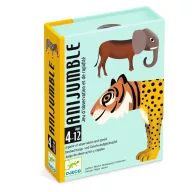 Djeco Kiméra Anijumble kártyajáték doboza mókás, kevert testű állatfigurákkal