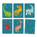 Djeco Dino Draft kártyajáték színes dínókkal illusztrált doboza