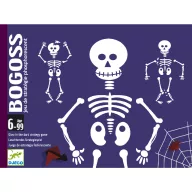Djeco Bogoss sötétben világító kártyajáték lila doboza világító csontvázakkal