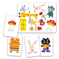 Djeco Minimatch megfigyelő kártyajáték színes illusztrációkkal díszített doboza
