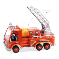 Djeco Crazy Motors Láng Ottó Captain Fire tűzoltóautó a dobozában
