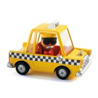 Djeco Crazy Motors Taxis Jani játékautó karakteres sárga taxival