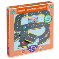 Djeco Crazy Motors Városi kőrút 26 darabos autópálya óriás puzzle dobozában