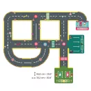 Djeco Crazy Motors Városi kőrút 26 darabos autópálya óriás puzzle dobozában