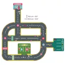 Djeco Crazy Motors Városi kőrút 26 darabos autópálya óriás puzzle dobozában