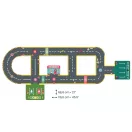Djeco Crazy Motors Városi kőrút 26 darabos autópálya óriás puzzle dobozában