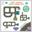 Djeco Crazy Motors Városi kőrút 26 darabos autópálya óriás puzzle dobozában