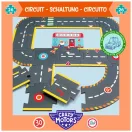 Djeco Crazy Motors Városi kőrút 26 darabos autópálya óriás puzzle dobozában