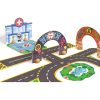 Djeco CRAZY MOTORS autópálya - Városi úthálózat épület elemekkel - Puzzl'Up City-Giant- 33 pcs