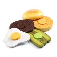 Djeco Kelly and Johnny hamburgerező szerepjáték készlet színes játékelemekkel