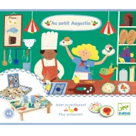 Djeco Kis Augustin éttermében fa szerepjáték szett bemutató képe
