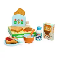 Djeco Szerepjáték mini szett Reggelizés illusztrált tárolódoboz a játékkonyhai képpel