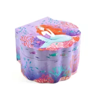 Djeco Zenélő ékszerdoboz Enchanted mermaid sellő mintával és forgó figurával