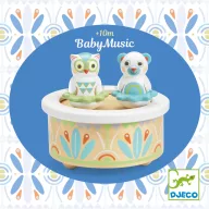   Djeco Mozgó figurás zenedoboz - Maci és bagoly - BabyMusic
