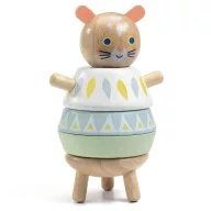 Djeco BabySouri toronyépítő fajáték kedves egérke figurával 1 éves kortól