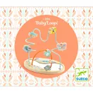 Djeco BabyLoopi bébi golyóvezető tükrös kialakítással, fából készült fejlesztő játék kisgyermekeknek