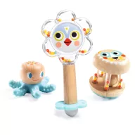 Djeco BabyKit bébi látogató készlet dobozban, fejlesztő játék csecsemőknek