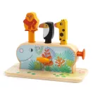 Djeco Multi Pop ugráltatós felfedező játék színes figurákkal és gombokkal