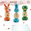 Djeco Rondanimo toronyépítő fajáték színes fa figurákkal kisgyermekeknek