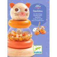 Djeco Stackitou macskás toronyépítő játék színes elemekkel