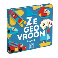 Djeco Ze Geo Vroum fa képkirakó közlekedési eszközökkel és mintakártyákkal