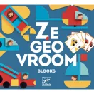 Djeco Ze Geo Vroum fa képkirakó közlekedési eszközökkel és mintakártyákkal