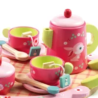 Djeco Lili Rose tea parti készlet kislányoknak a dobozában