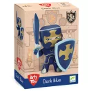 Djeco Arty Toys sötétkék lovag figura részletgazdag páncélzatban