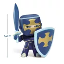 Djeco Arty Toys sötétkék lovag figura részletgazdag páncélzatban