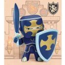 Djeco Arty Toys sötétkék lovag figura részletgazdag páncélzatban