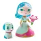 Djeco Arty Toys Luna and Blue hercegnő figura kiskutyával a dobozában