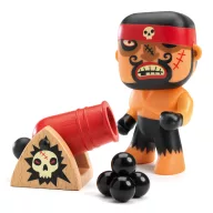 Djeco Arty Toys Rick and Boumcrack kalózfigura ágyúval, 4 éves kortól