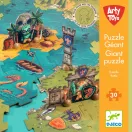 Djeco Arty Toys Óriás puzzle kalóz és lovag birodalom mintával 30 darabos készletben