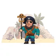 Djeco Arty Toys Ze Piratous kalóz kapitány figura színes kalózos ruhában