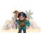 Djeco Arty Toys Ze Piratous kalóz kapitány figura színes kalózos ruhában