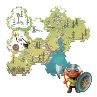 Djeco Arty Toys Barbárok birodalma óriás puzzle 15 darabos készlet színes dobozban