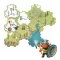 Djeco Arty Toys Barbárok birodalma óriás puzzle 15 darabos készlet színes dobozban